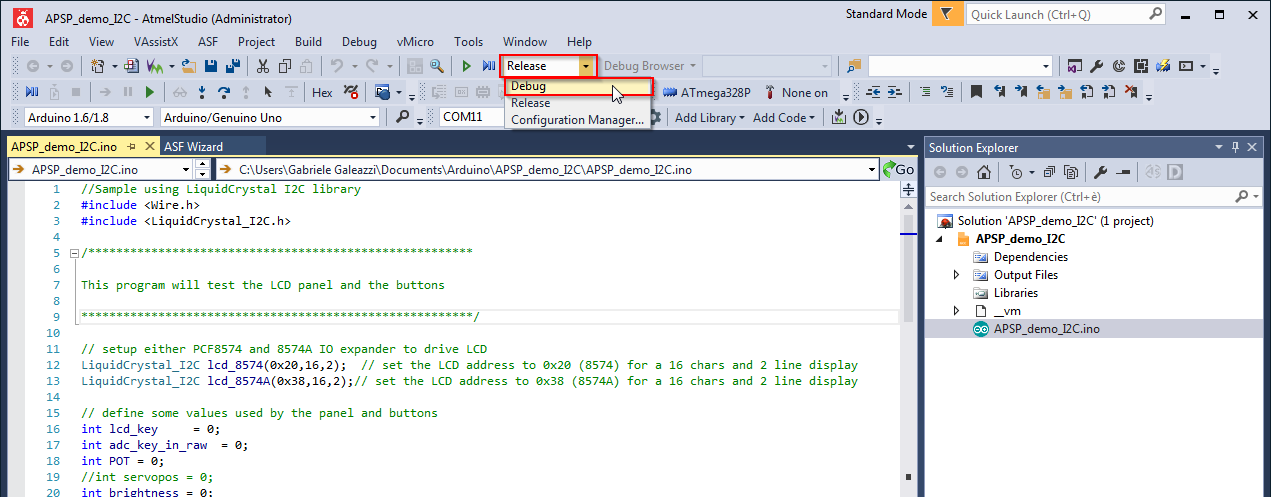 Visual Micro For Atmel Studio - Debug