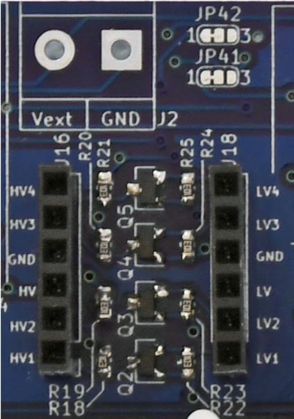 Level Shifter section of the IoT Proto Shield Plus