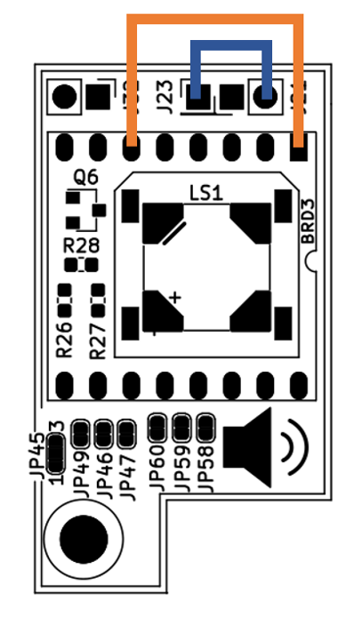 Connections needed to work with the speaker used as a tone buzzer