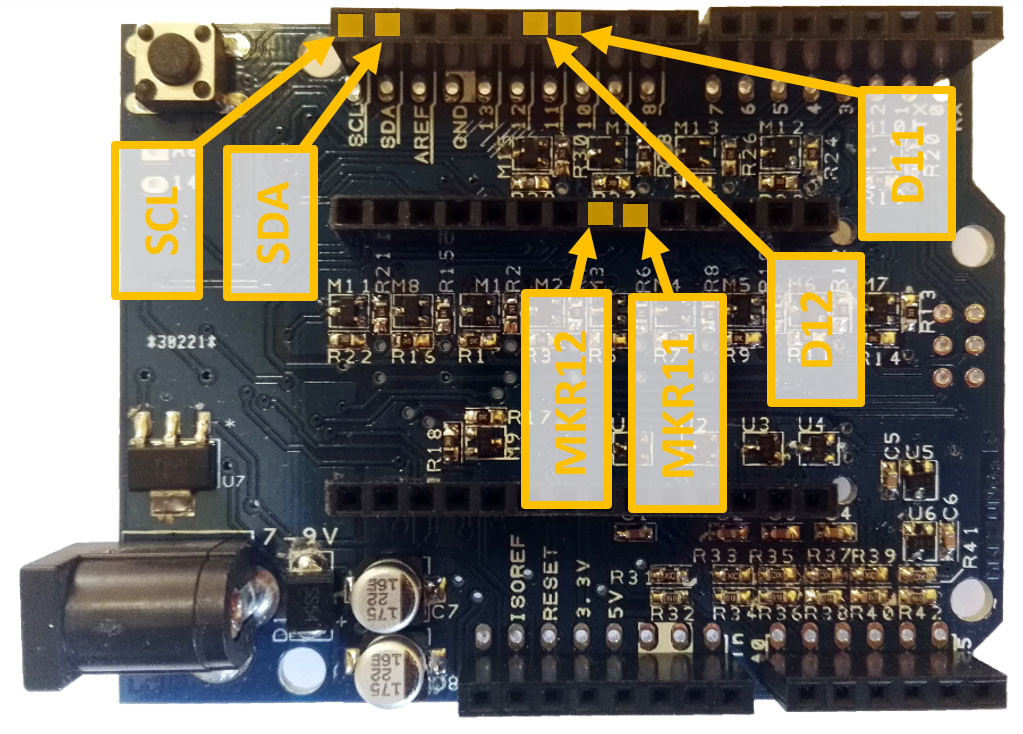 MKR2UNO Plus I2C Pins