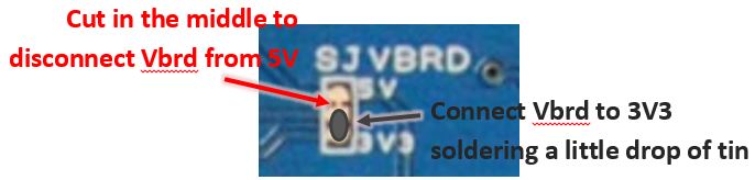 Setting Vbrd to 3.3V on the Proto Shield Plus