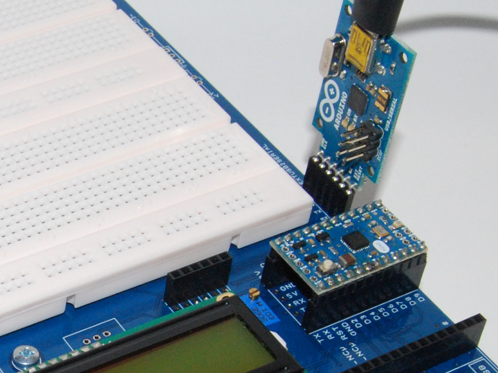 The Arduino MINI socket of the Proto Shield Plus