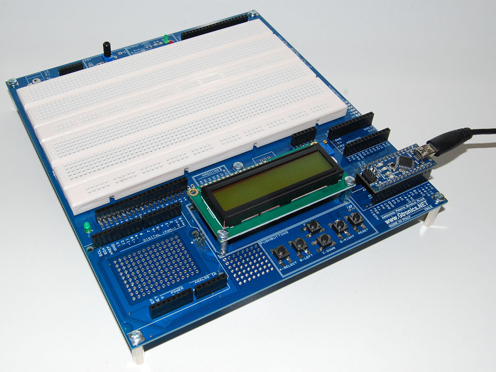 The Proto Shield Plus with the Arduino NANO 
