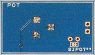 The Proto Shield Plus Potentiometer BOTTOM view close up