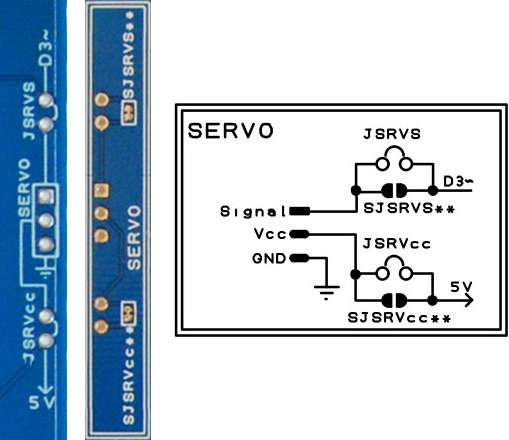 The Proto Shield Plus SERVO close up and schematic diagram