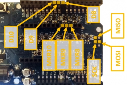 Using the SPI pins on the MKR2UNO Plus