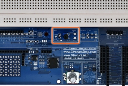 The onboard Potentiometer of the IoT Proto Shield Plus