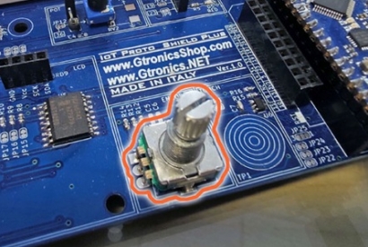 L'ENCoder integrato della IoT Proto Shield Plus 