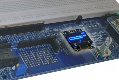 USING AN SSD1306 128x64 OLED DISPLAY (I2C type) WITH THE IoT PROTO SHIELD PLUS