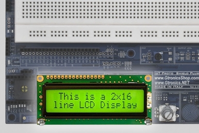 USING A 16x2 LCD DISPLAY WITH THE IoT PROTO SHIELD PLUS