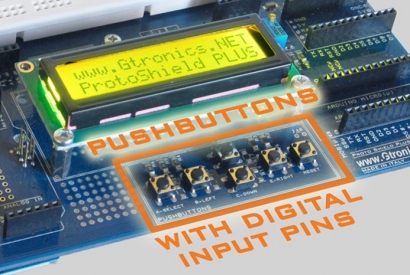 Using the Proto Shield Plus pushbuttons with digital inputs